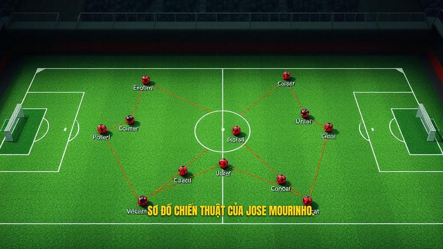 Sơ đồ chiến thuật Jose Mourinho qua các thời kỳ