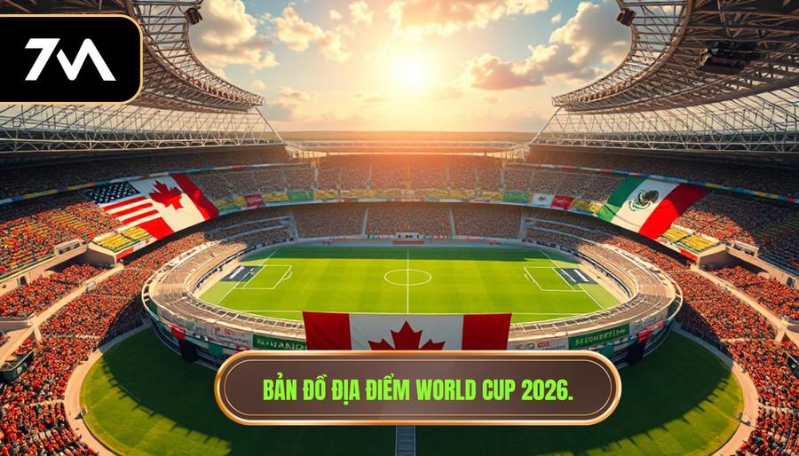 1. Bản đồ địa điểm World Cup 2026.